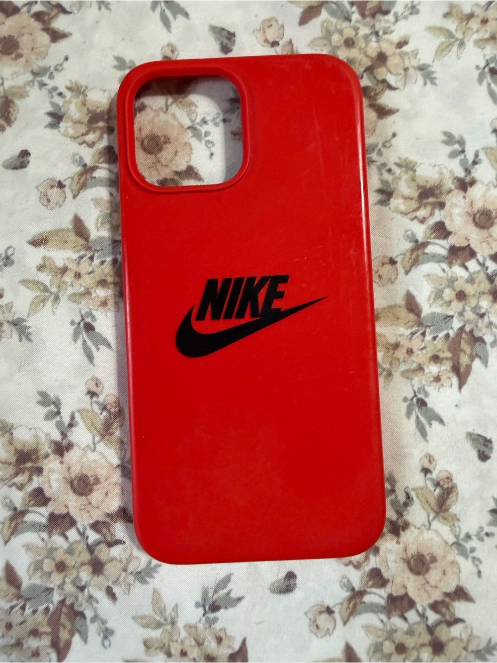 Nike Red Slim Protective Phone Case with Black Logo